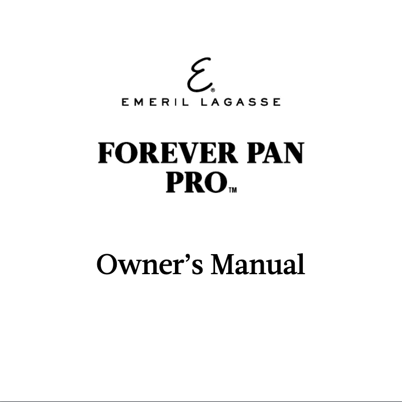 Página 1 del manual Manual de usuario Emeril Lagasse Forever Pans Pro