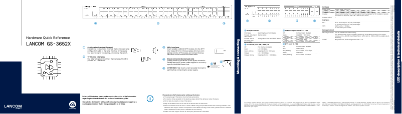 Image de la première page du manuel de l'appareil GS-3652