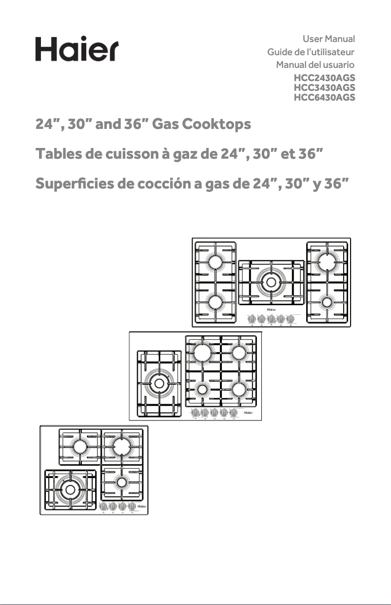 Page 1 de la notice Manuel utilisateur Haier HCC6430AGS