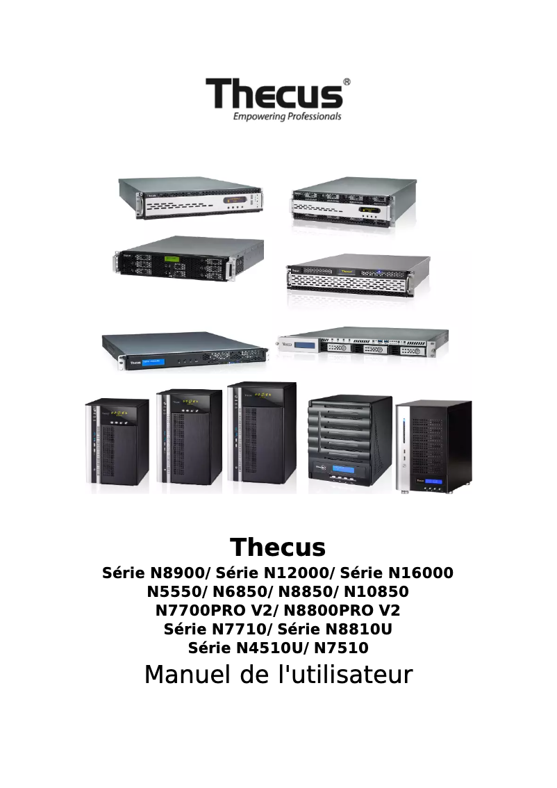 Page n°1 - Manuel utilisateur Origin Storage Thecus N8810U