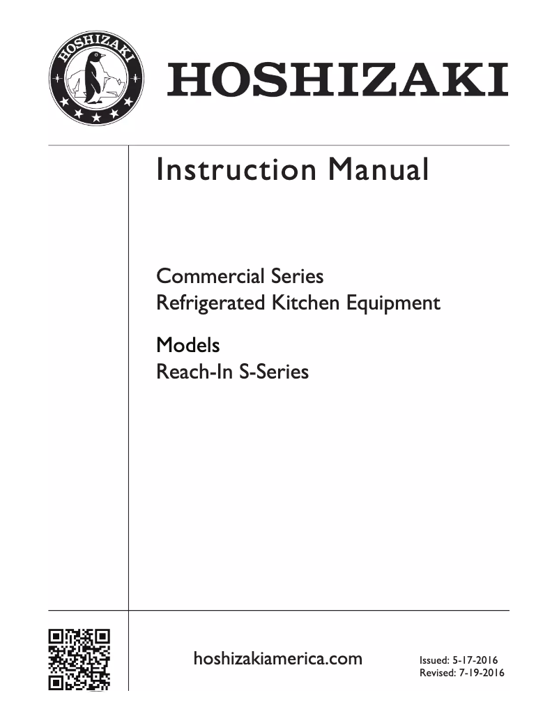 Page n°1 - Guide d'installation Hoshizaki Commercial CF2S-HS