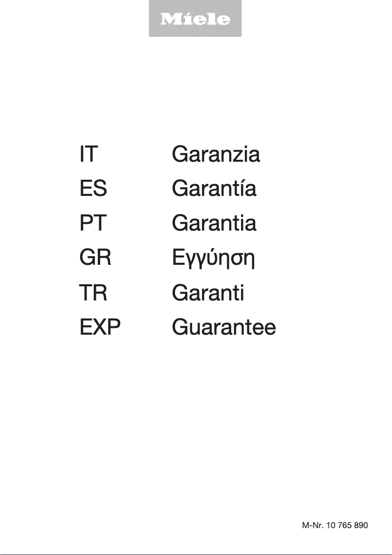 Page 1 de la notice Manuel utilisateur Miele KM 7404 FX