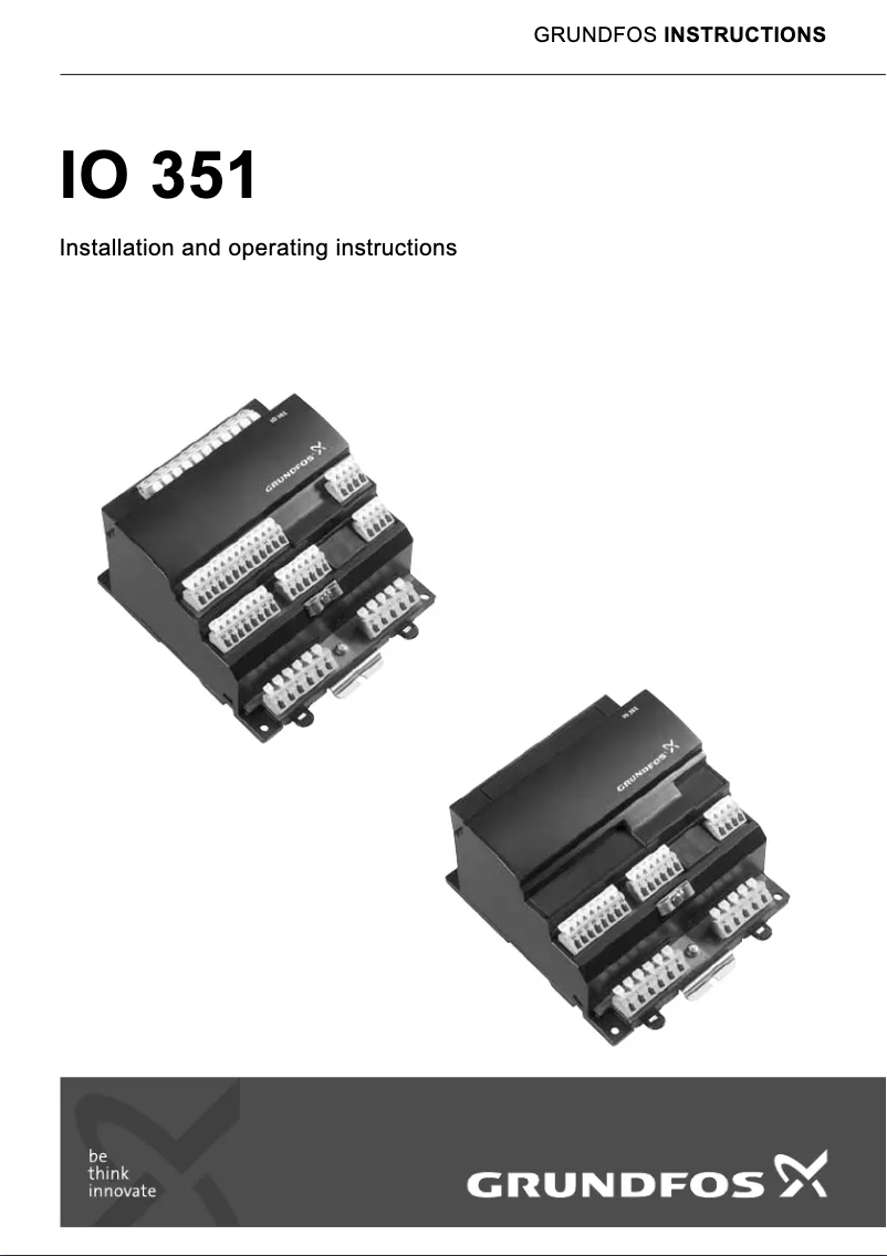 Image de la première page du manuel de l'appareil IO 351