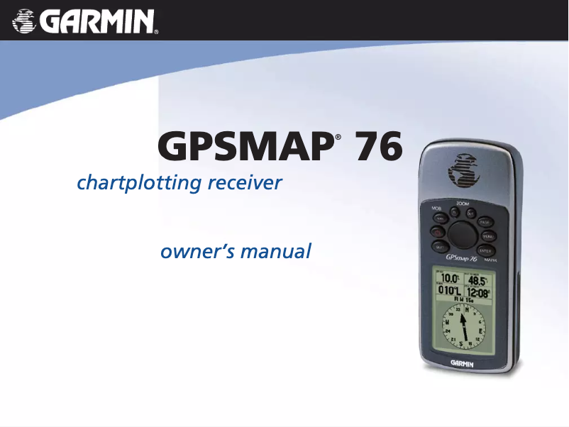 Page n°1 - Manuel utilisateur Garmin GPSMAP 76