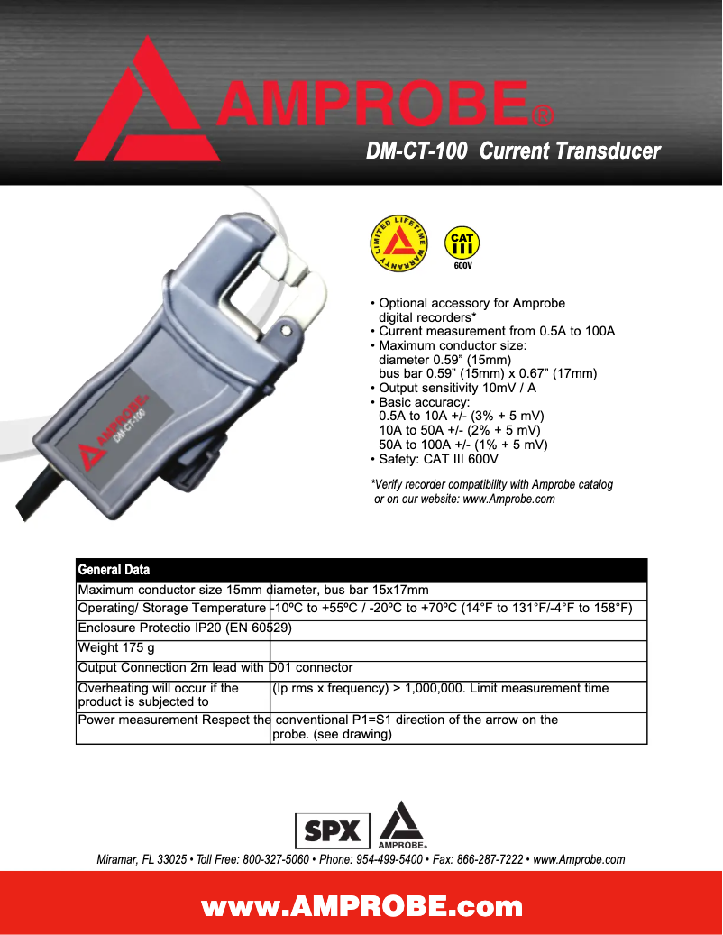 Image de la première page du manuel de l'appareil DM-CT-100