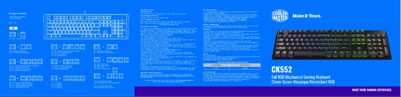 Image de la première page du manuel de l'appareil Gaming CK552