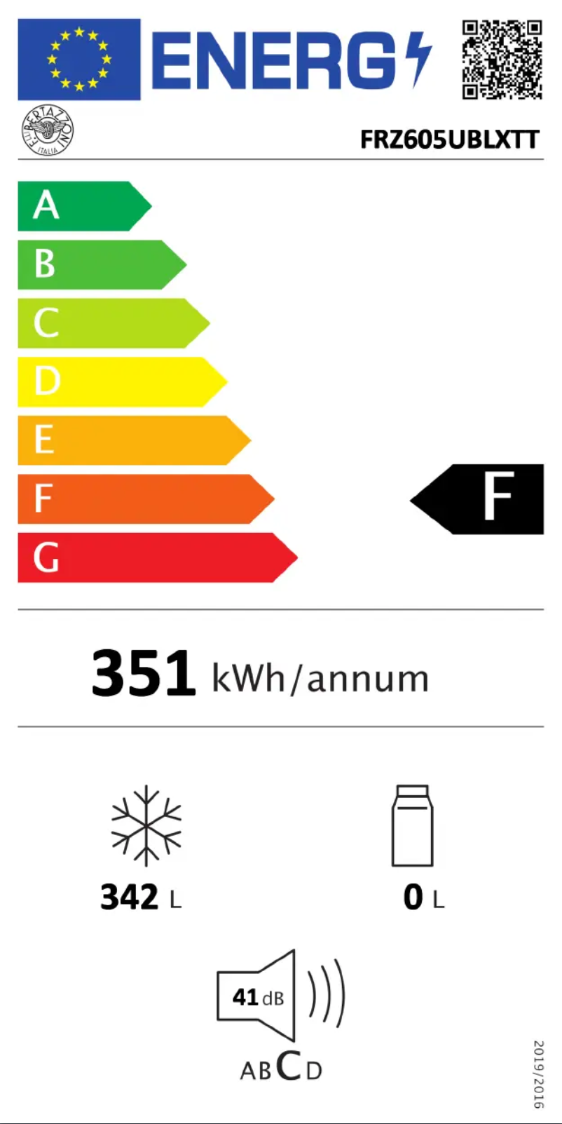 Image de la première page du manuel de l'appareil FRZ605UBLXTT