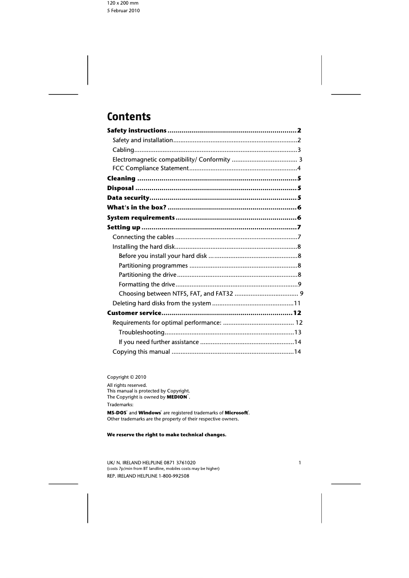 Image de la première page du manuel de l'appareil E82723 (MD 90136)