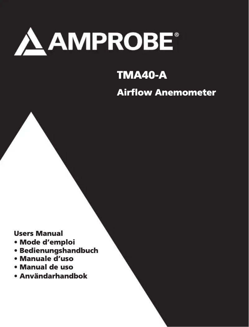 Image de la première page du manuel de l'appareil TMA40-A