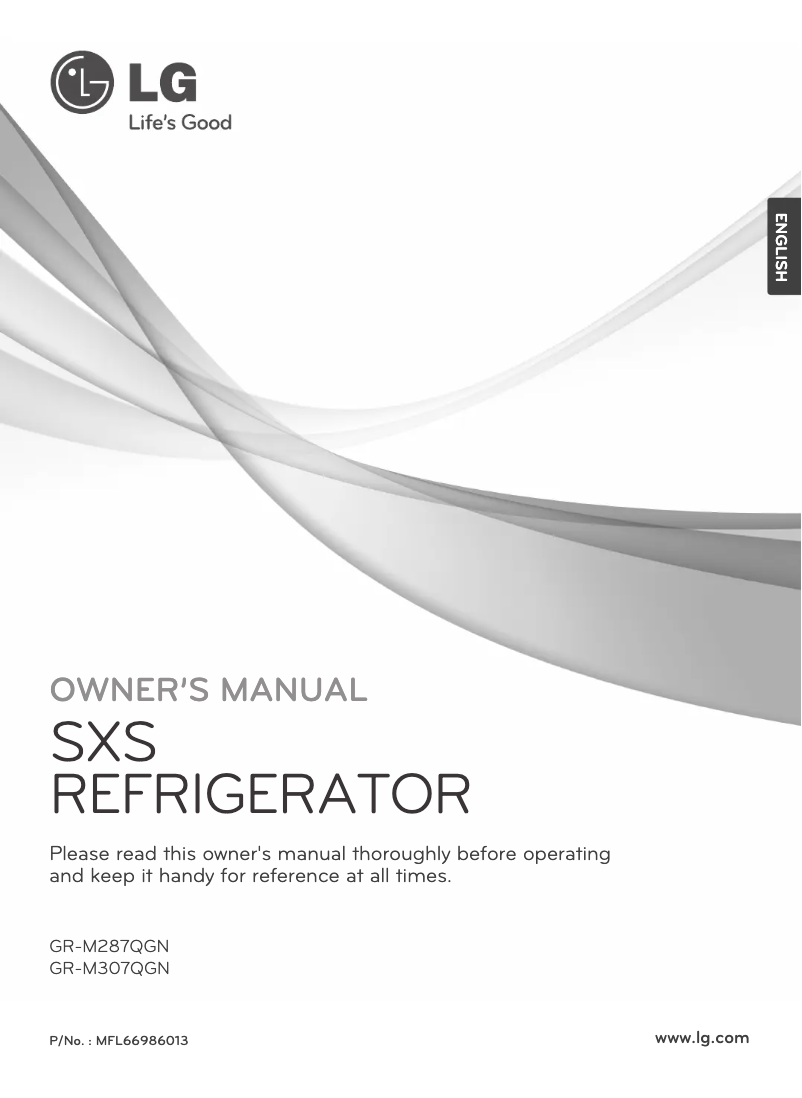 Page 1 de la notice Manuel utilisateur LG GR-M287QGN