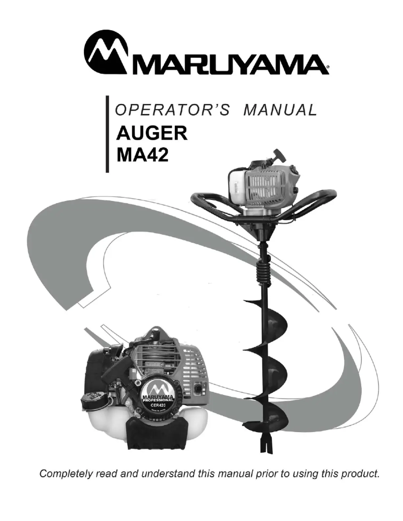 Page 1 de la notice Manuel utilisateur Maruyama MA42