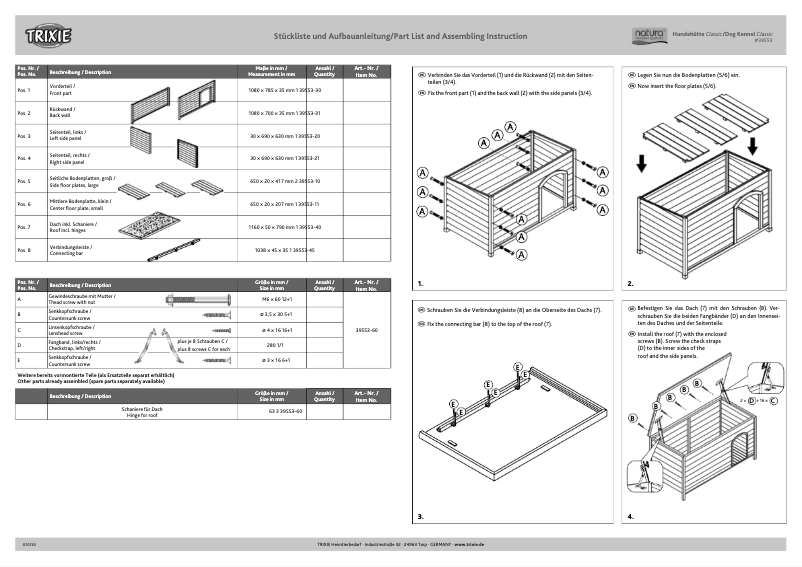 Page 1 de la notice Manuel utilisateur Trixie 39553