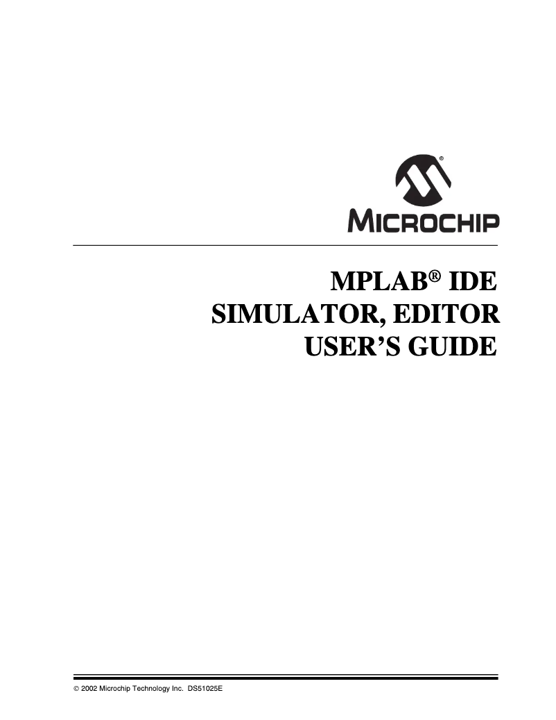 Page 1 de la notice Manuel utilisateur Microchip PIC16C52