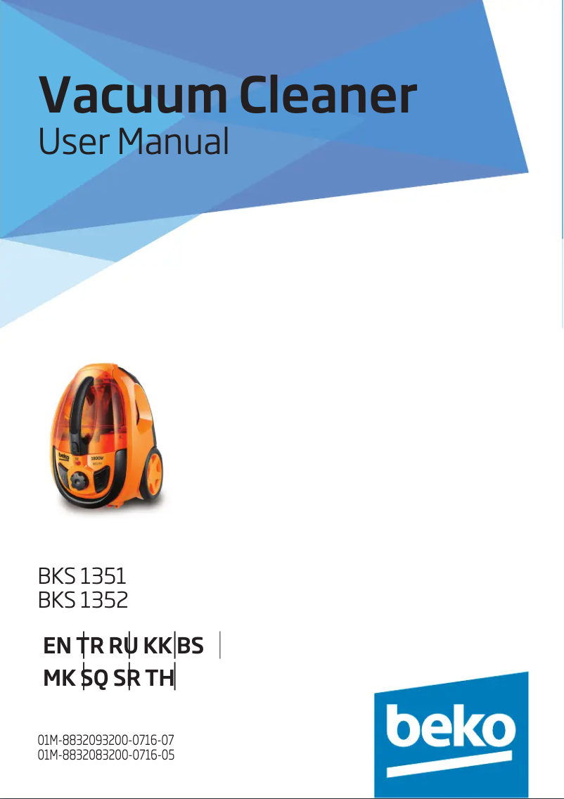 Page 1 de la notice Manuel utilisateur Beko BKS 1352