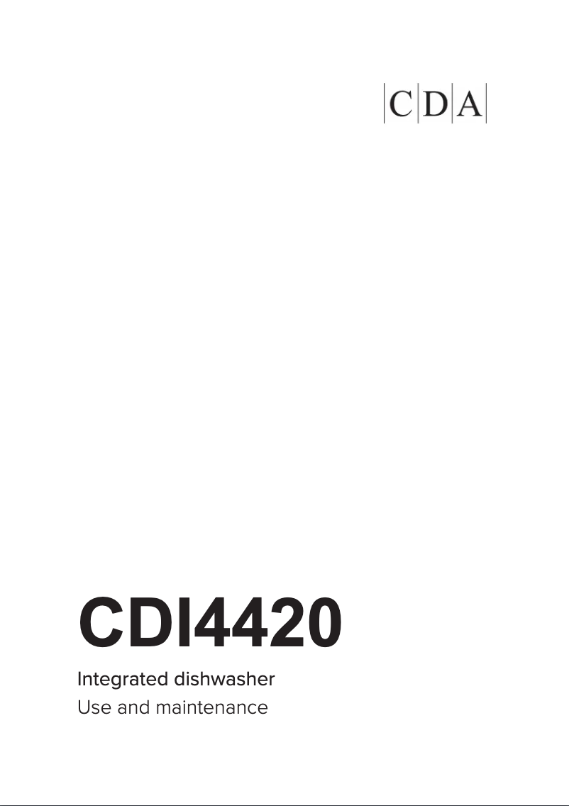 Page n°1 - Manuel utilisateur CDA CDI4420