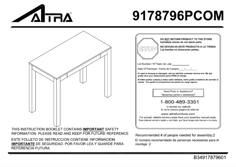 Page 1 de la notice Manuel utilisateur Altra 9178796PCOM