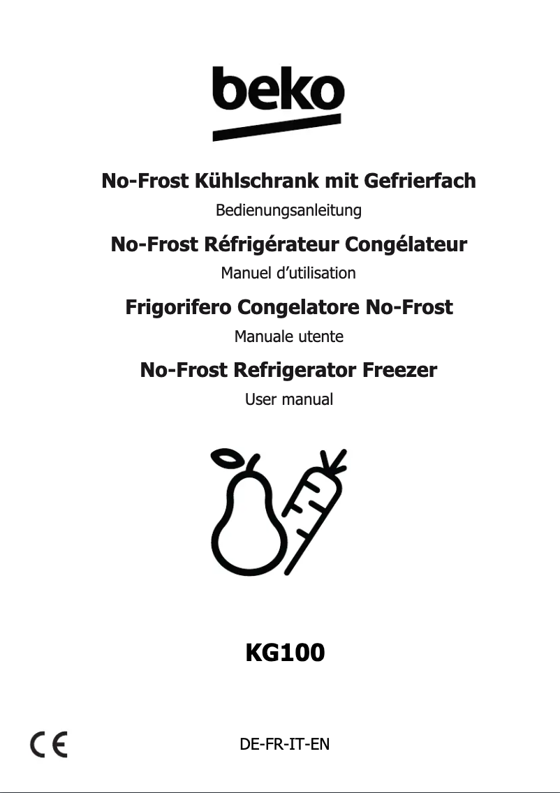 Image de la première page du manuel de l'appareil KG100