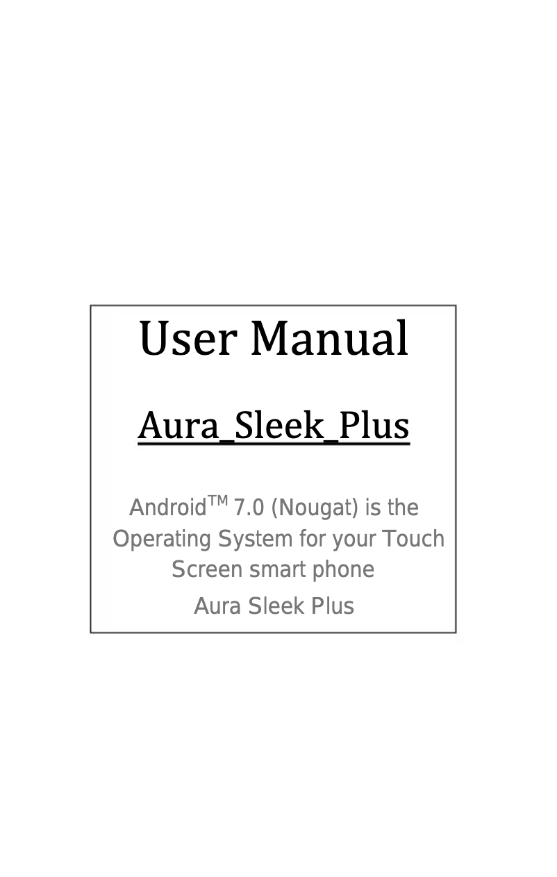 Página 1 del manual Manual de usuario Karbonn Aura Sleek Plus