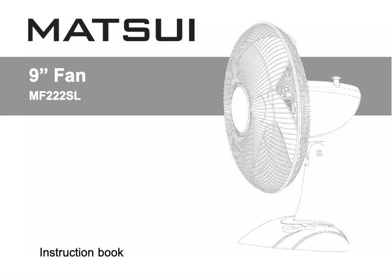 Page n°1 - Manuel utilisateur Matsui MF222SL