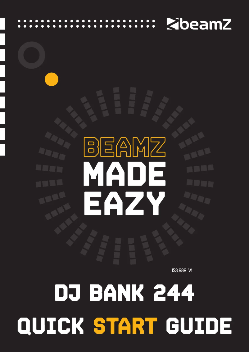 Página 1 del manual Guía de inicio rápido BeamZ DJ Bank 153.722