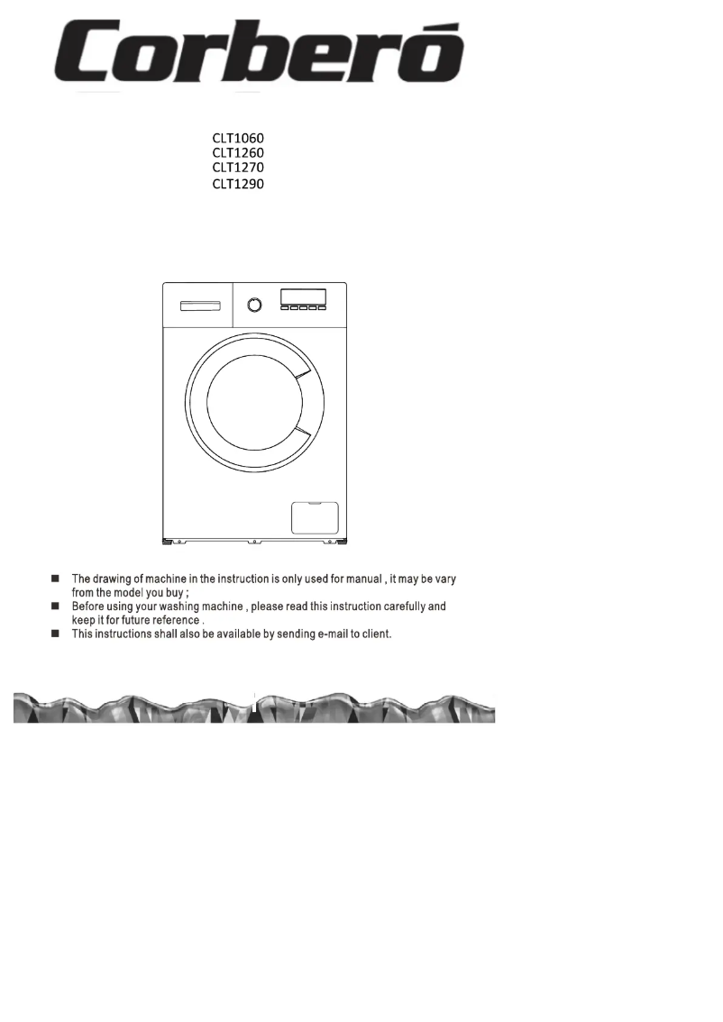 Page 1 de la notice Manuel utilisateur Corbero CLT 1060