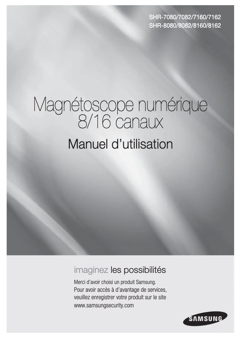 Page n°1 - Manuel utilisateur Samsung SHR-7082P