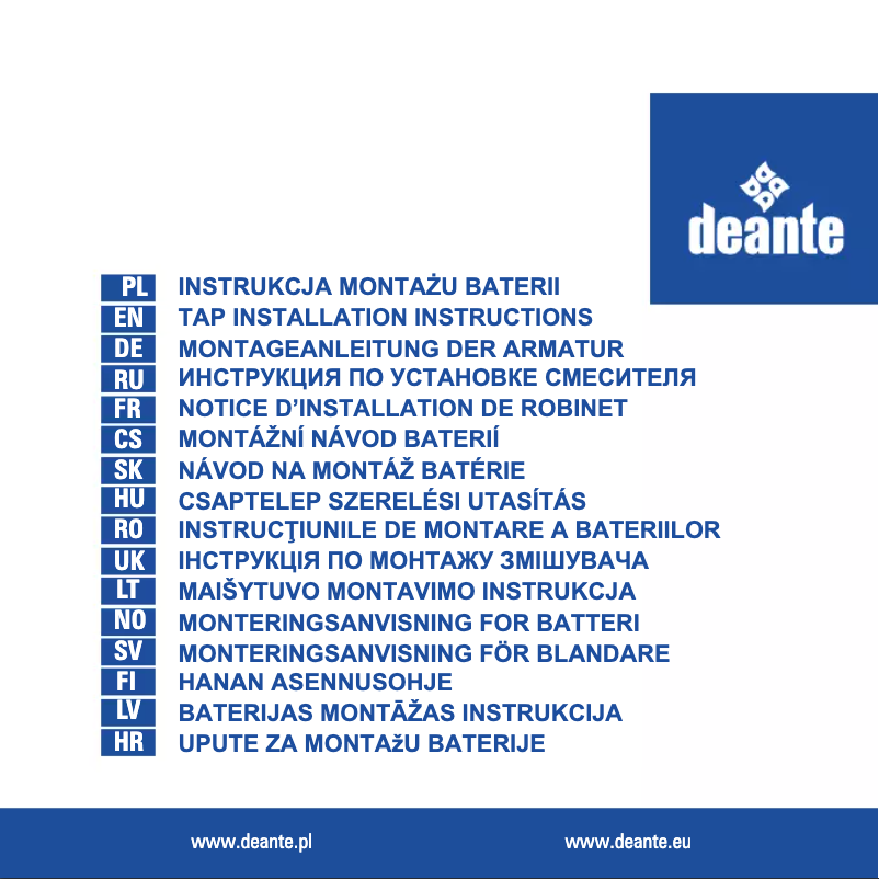 Page n°1 - Manuel utilisateur Deante BOJ 066M