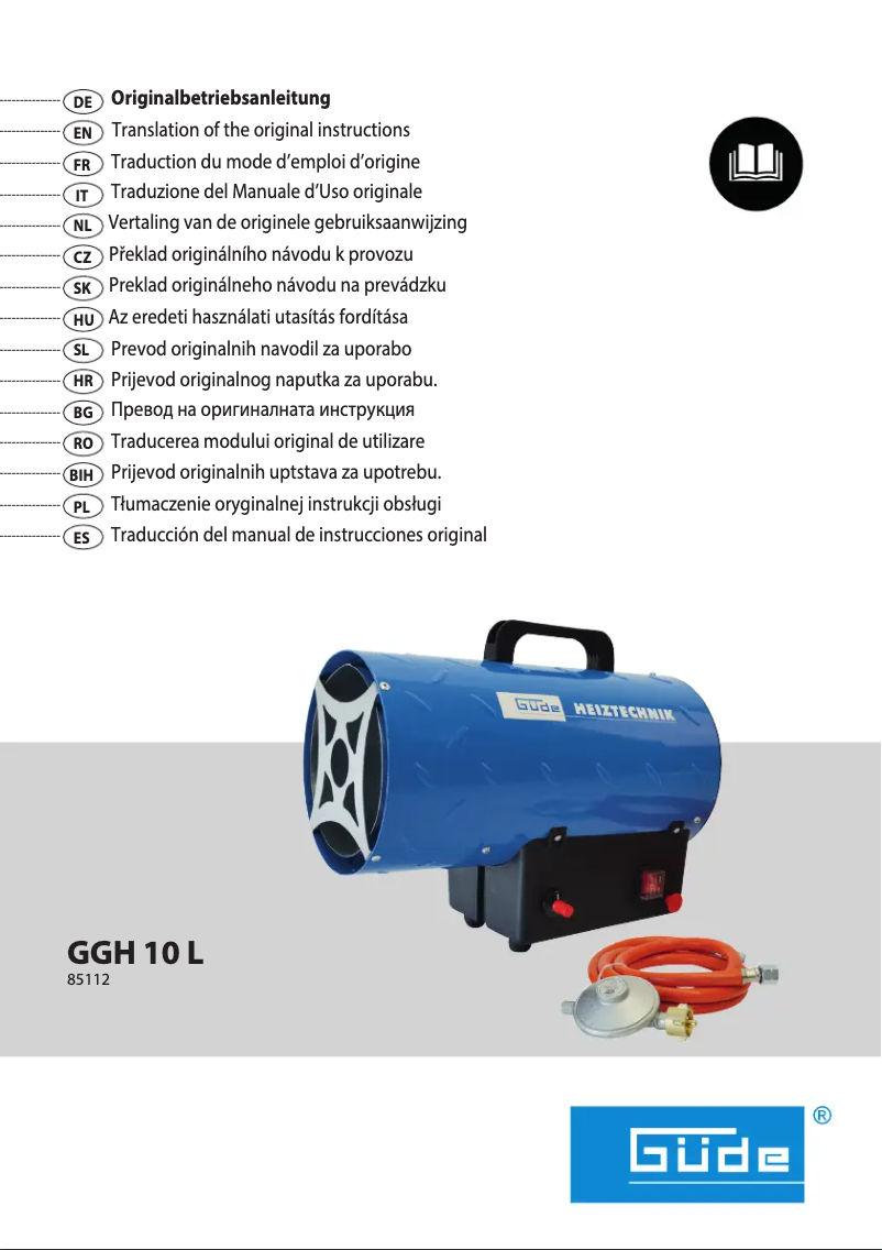 Image de la première page du manuel de l'appareil GGH 10 L