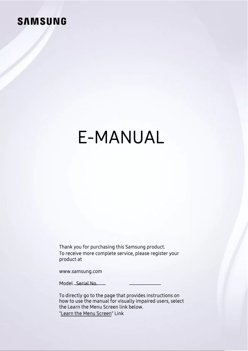 Page 1 de la notice Manuel utilisateur Samsung UN55AU8200P