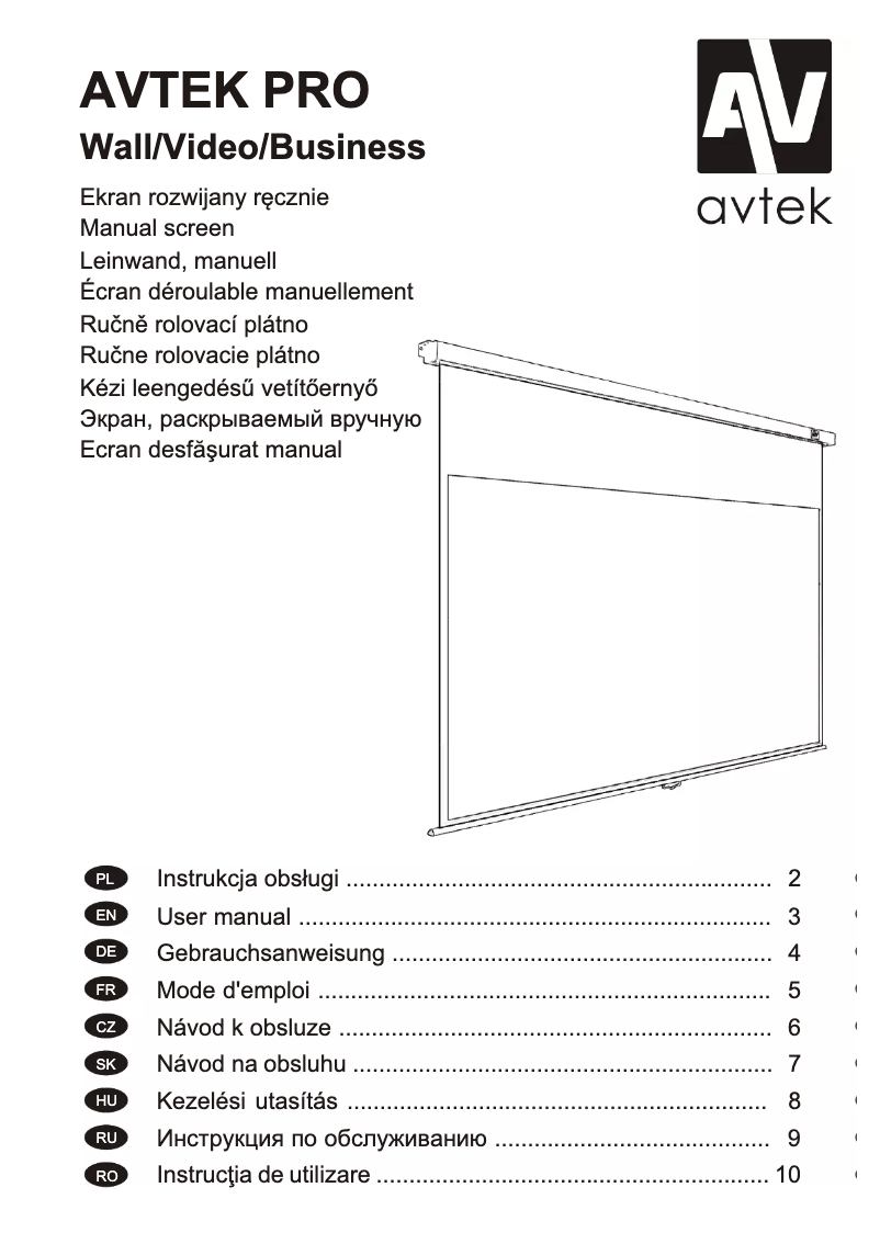 Page n°1 - Manuel utilisateur Avtek Business PRO 240