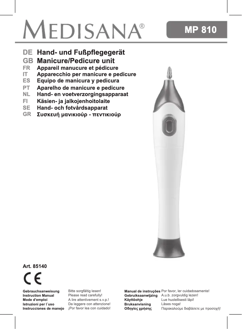 Image de la première page du manuel de l'appareil MP 810