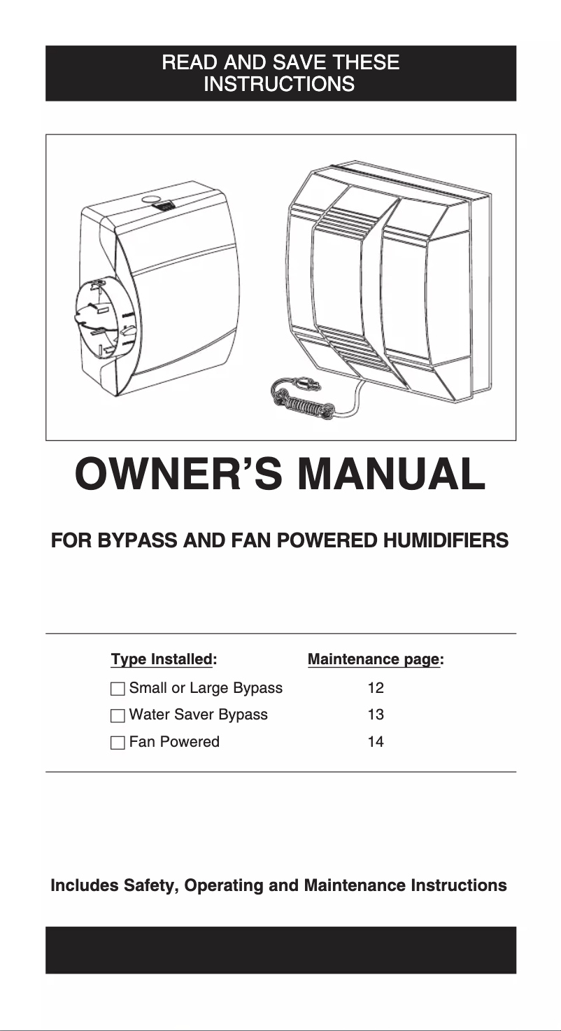 Page n°1 - Manuel utilisateur Carrier HUMCRLBP