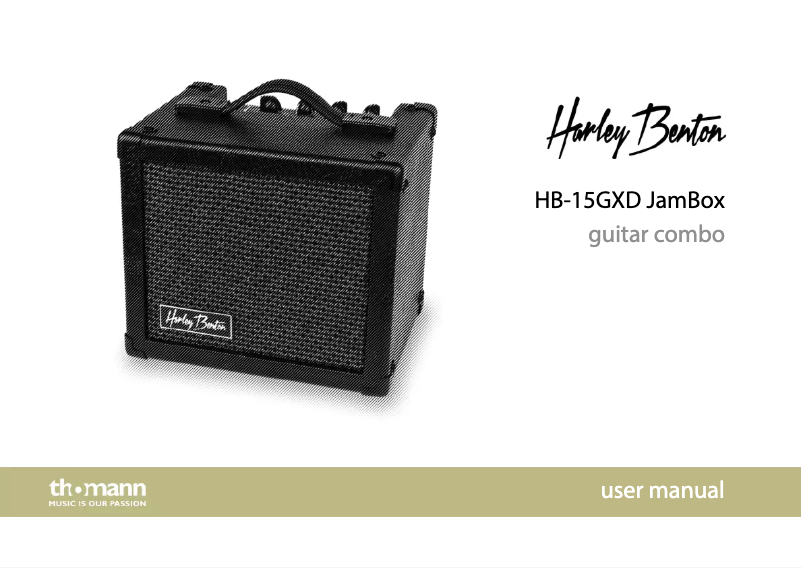 Page 1 de la notice Manuel utilisateur Harley Benton HB-15GXD JamBox