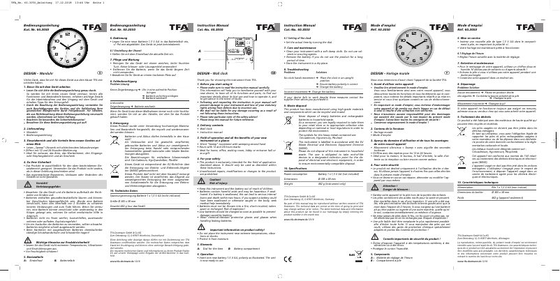 Page n°1 - Manuel utilisateur TFA 60.3050.01