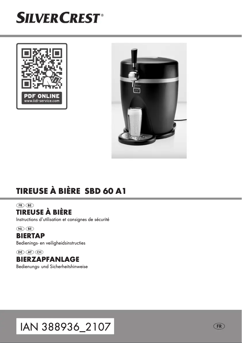 Page n°1 - Manuel utilisateur SilverCrest SBD 60 A1