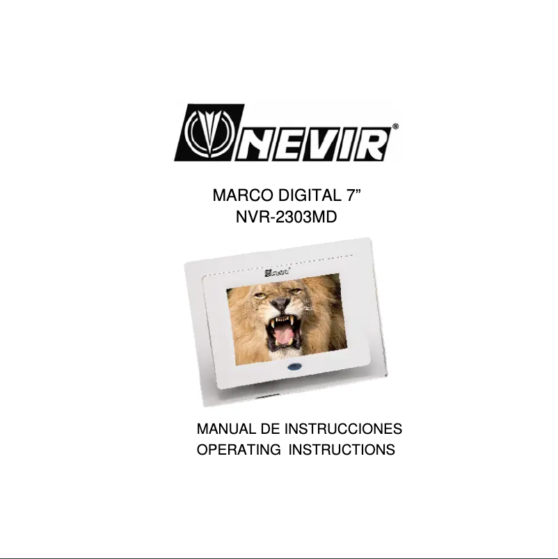 Page n°1 - Manuel utilisateur Nevir NVR-2303MD