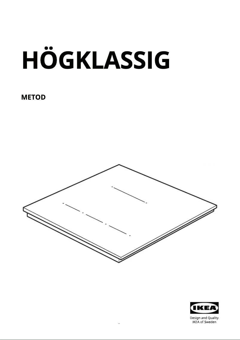 Page 1 de la notice Instructions / montage Ikea HOGKLASSIG