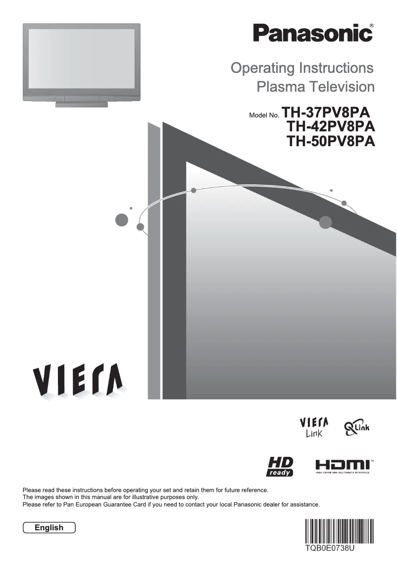 Image de la première page du manuel de l'appareil TH-42PV8PA