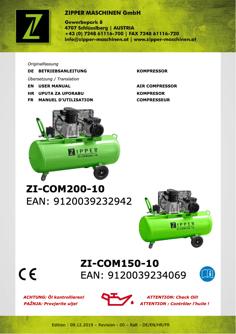 Page n°1 - Manuel utilisateur Zipper ZI-COM200-10