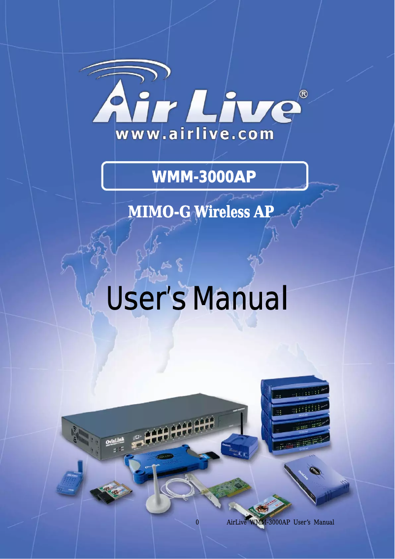 Page 1 de la notice Manuel utilisateur AirLive WMM-3000AP