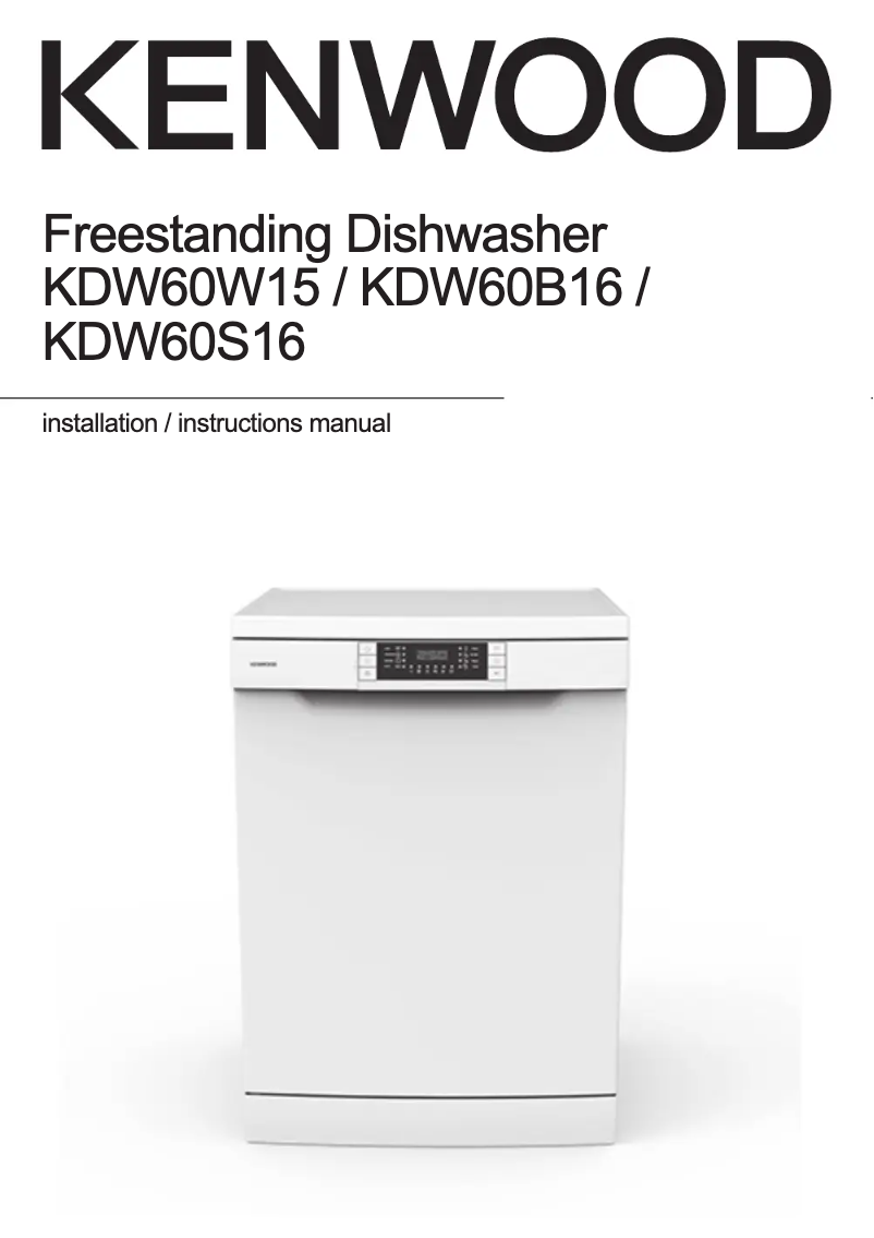 Page 1 de la notice Manuel utilisateur Kenwood KDW60B16