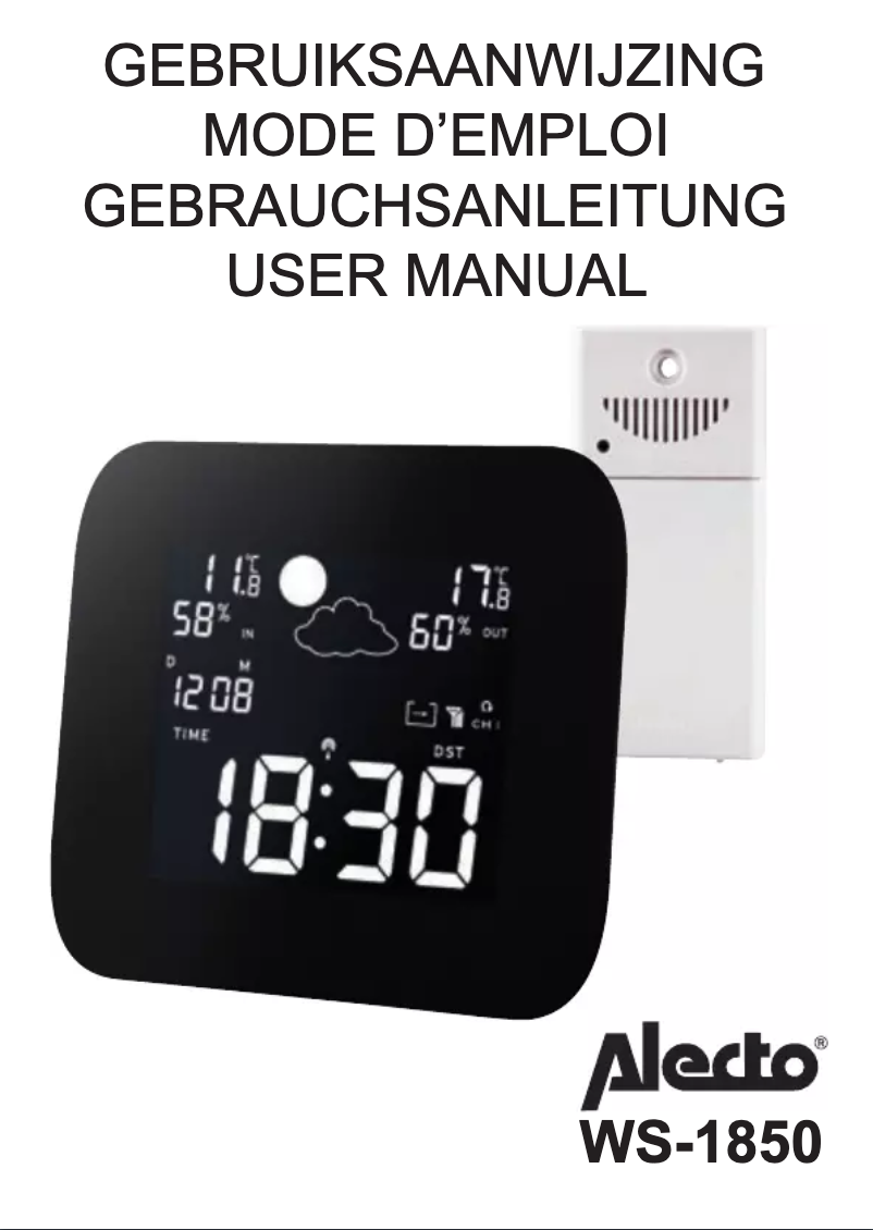 Page n°1 - Manuel utilisateur Alecto WS-1850