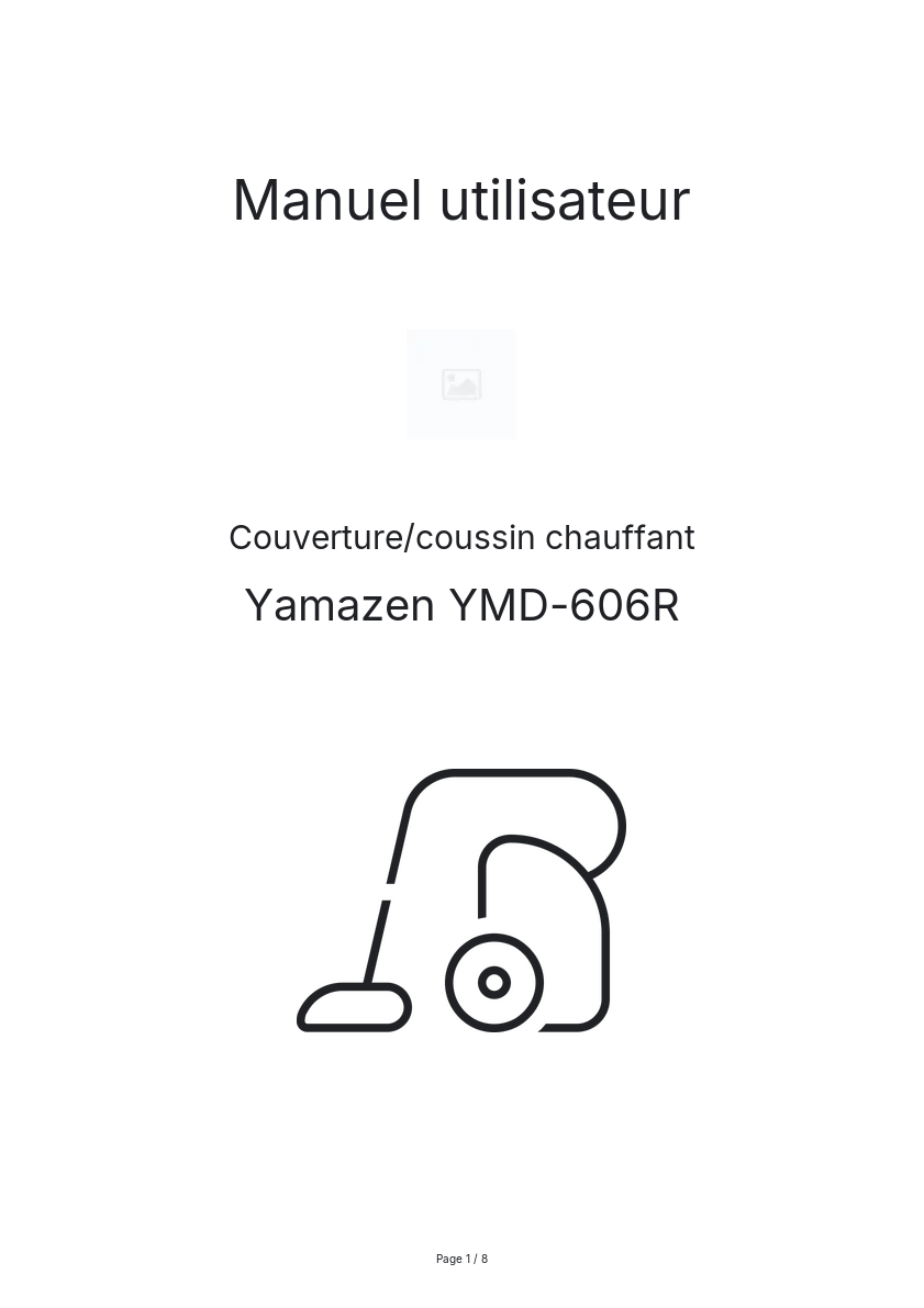 Image de la première page du manuel de l'appareil YMD-606R