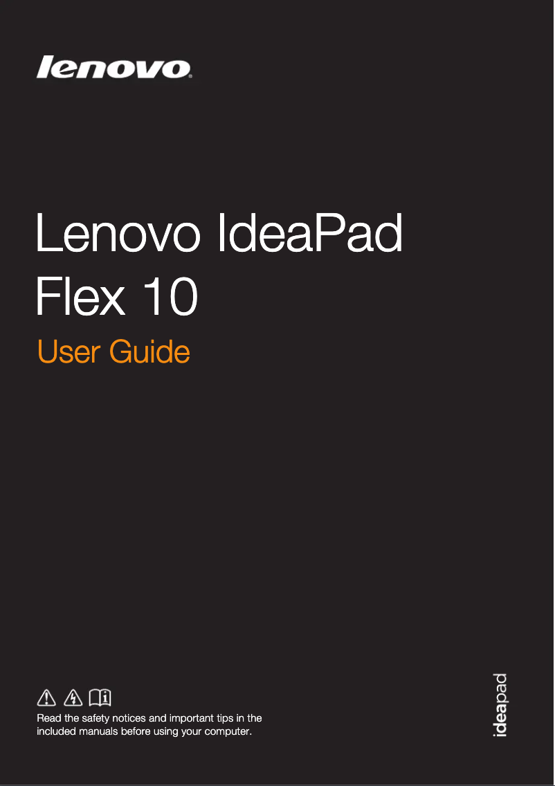 Page 1 de la notice Manuel utilisateur Lenovo IdeaPad Flex 10