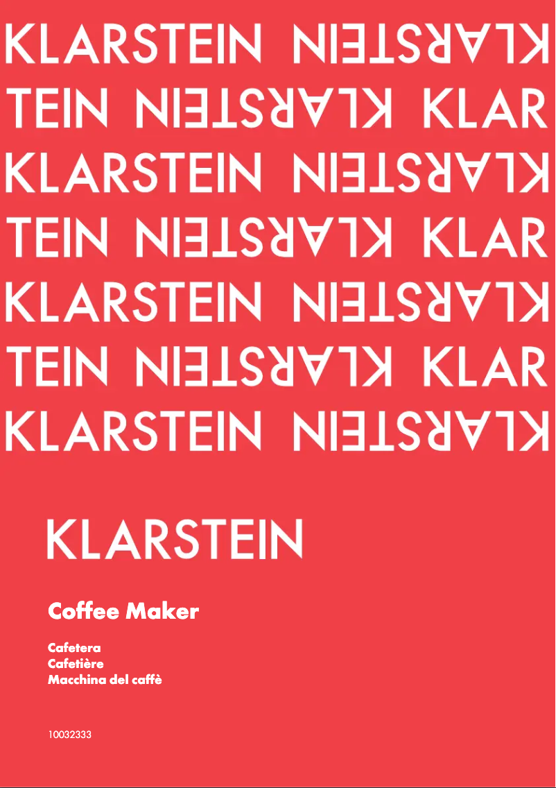 Image de la première page du manuel de l'appareil 10032333