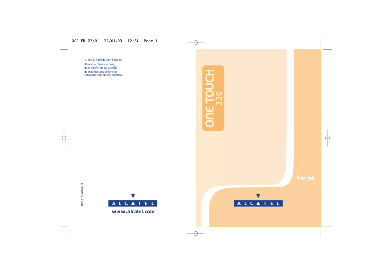 Page n°1 - Manuel utilisateur Alcatel One Touch 320