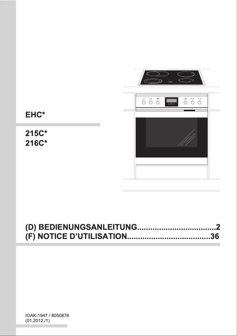 Página 1 del manual Manual de usuario Amica EHC 12446 E