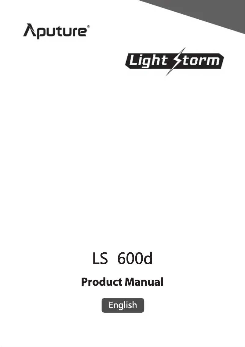 Page 1 de la notice Manuel utilisateur Aputure LS 600d