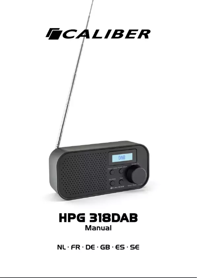 Image de la première page du manuel de l'appareil HPG 318DAB