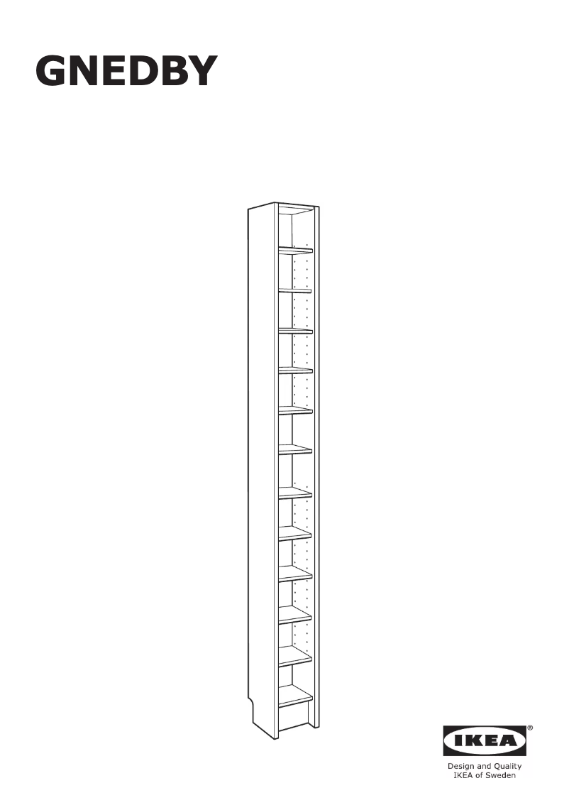 Page 1 of the manual Instructions / Assembly Ikea GNEDBY